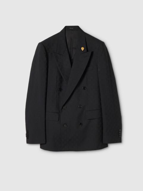 GUCCI Double-breasted GG wool jacket