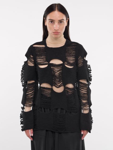 Comme Des Garçons Distressed Sweater