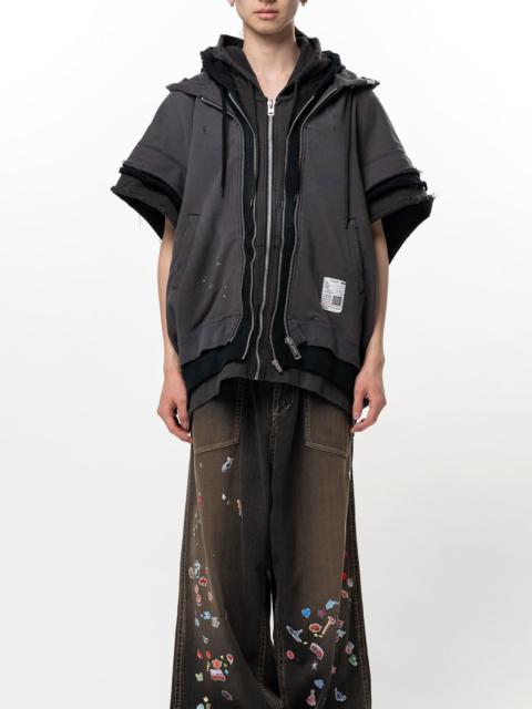 Maison MIHARAYASUHIRO Triple Layered Zip-up Sweat Vest