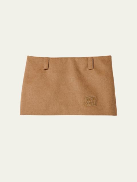 Miu Miu Camel-hair miniskirt