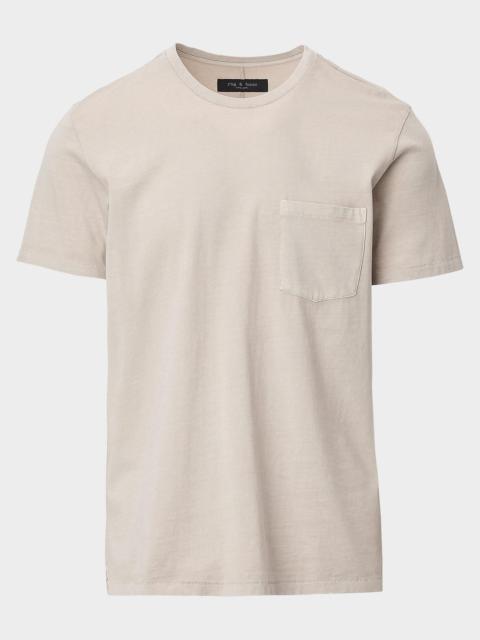 rag & bone Men's Cotton Garment-Dyed Pocket T-Shirt