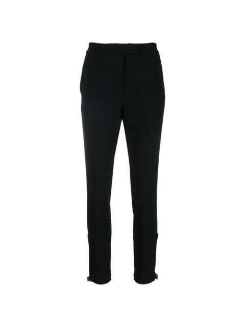 buckled-ankle slim-fit trousers