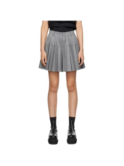 Gray Pleated Shorts