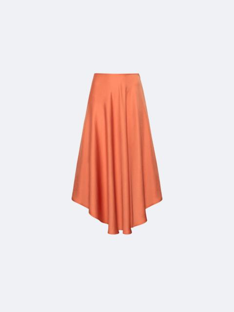 LAPOINTE Satin Handkerchief Skirt