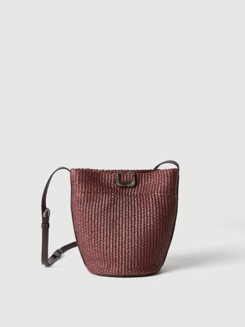 Brunello Cucinelli Sartorial small bucket bag in techno raffia