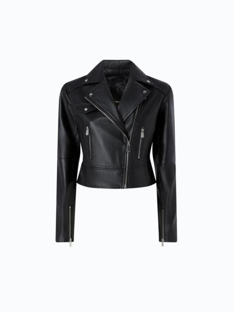 PINKO NAPPA LEATHER BIKER-STYLE JACKET