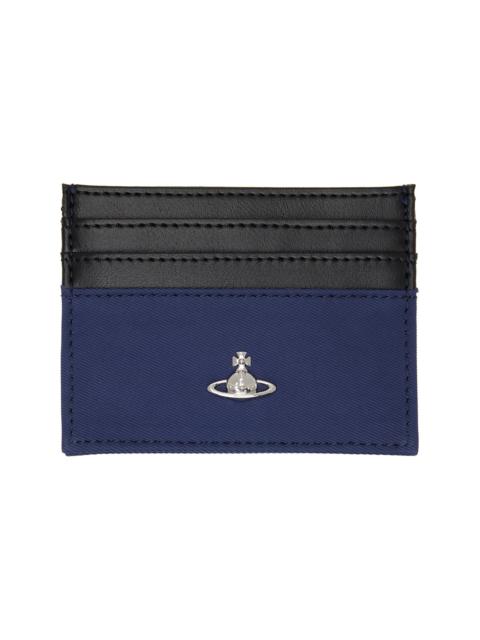 Vivienne Westwood Black & Blue Flat Card Holder