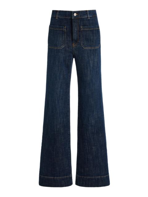 JEANERICA St Monica Low-Rise Flared-Leg Jeans dark wash