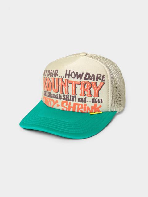 KOUNTRY DIRTY SHRINK TRUCKER CAP - BEIGE X TURQUOISE