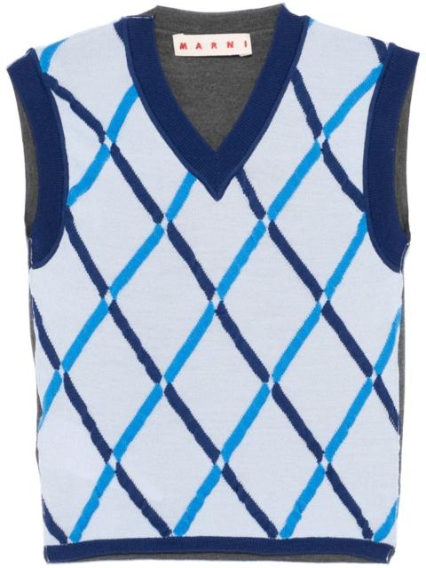 Marni diamond-pattern vest