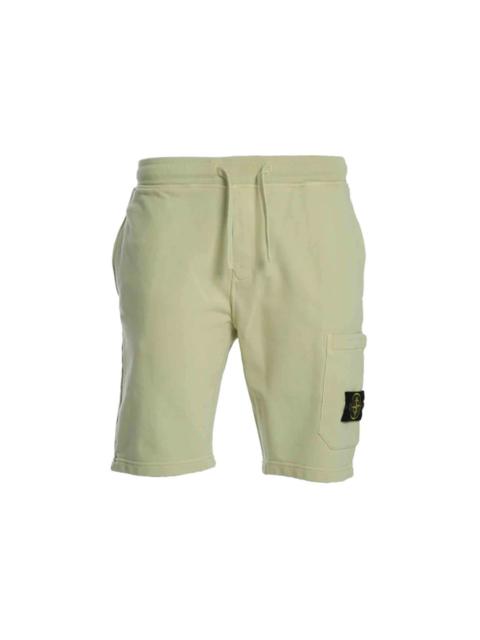 Stone Island Stone Island 64651 Cotton Fleece Garment Dyed Shorts Light Green