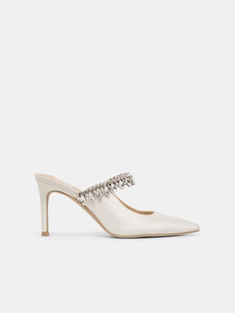 dolce vita KELI CRYSTAL HEELS WHITE SATIN
