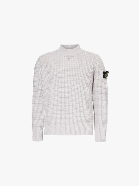 Cable-knit crew-neck regular-fit wool jumper