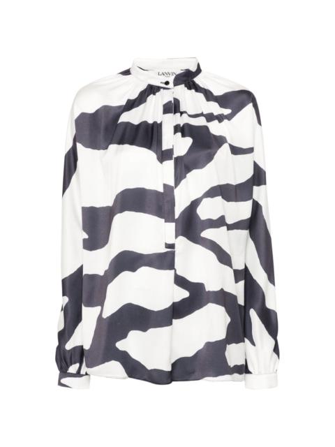 graphic-print blouse