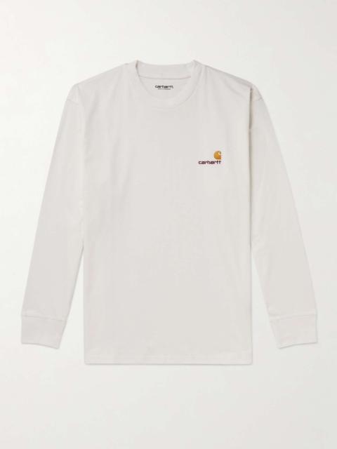 Carhartt American Script Logo-Embroidered Cotton-Jersey T-Shirt