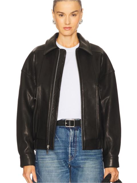 GRLFRND Wren Leather Bomber