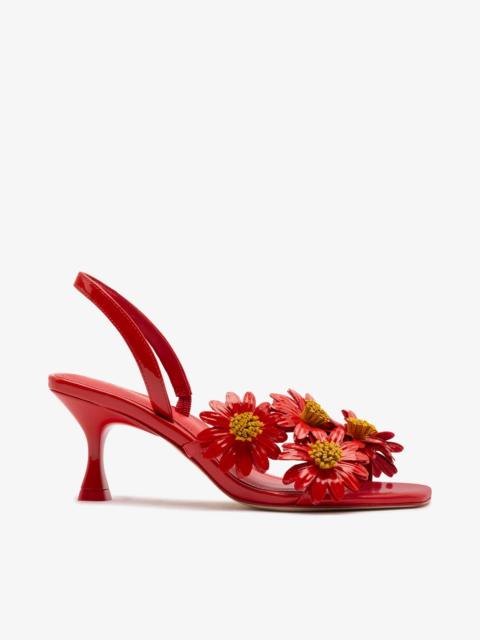 Larroudé Fiore Sandal Scarlet Patent Leather
