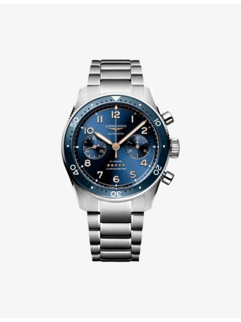 Longines L3.821.4.93.6 Spirit Flyback Chronograph Stainless-Steel Automatic Watch