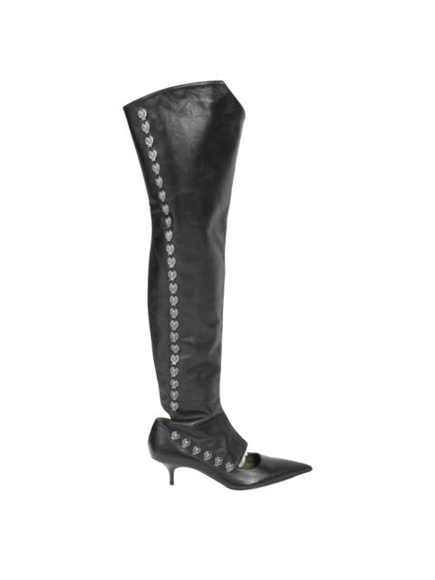 Enfants Riches Déprimés OVER THE KNEE KITTEN HEEL WITH SPATS AND CHERUBS