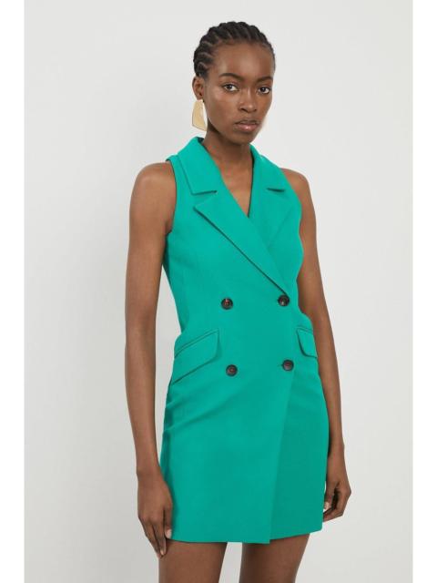 KAREN MILLEN Compact Stretch Halter Neck Mini Blazer Dress