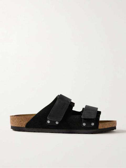 BIRKENSTOCK Uji Nubuck-Trimmed Suede Sandals