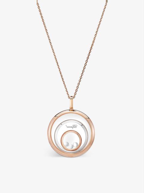 Chopard Happy Spirit 18-carat rose and white-gold and diamond necklace