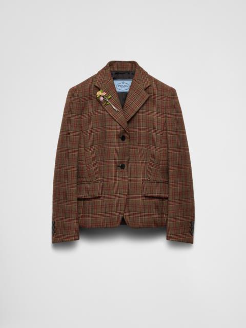 Prada Single-breasted Prince of Wales checked jacket