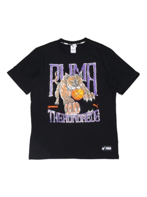 PUMA x The Hundreds Tee Printing Round Neck Short Sleeve Black 596750-01