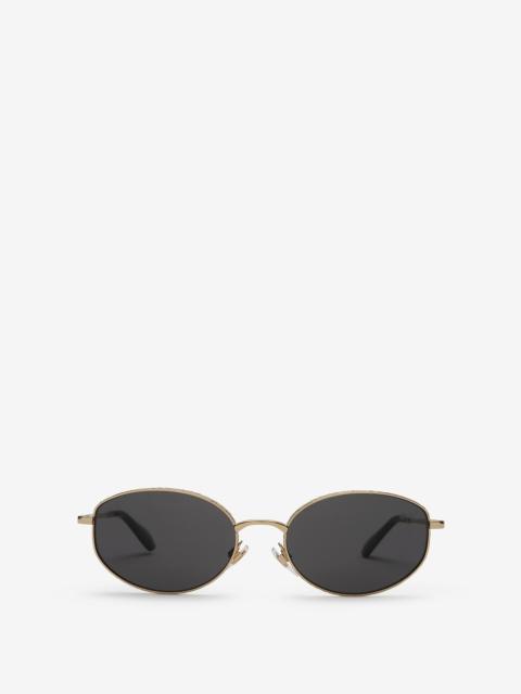 Burberry Metal Check Oval Sunglasses