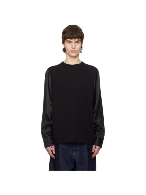 Dries Van Noten Black Paneled T-shirt