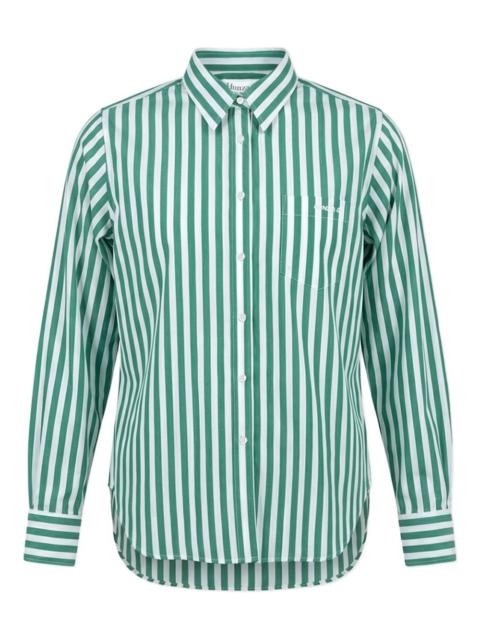 Hunza G embroidered striped shirt