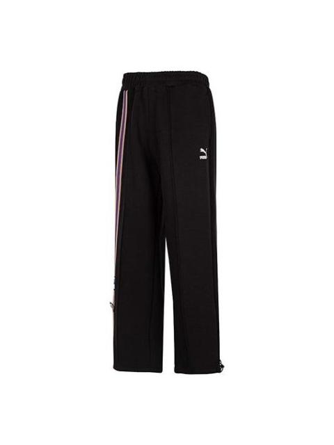 PUMA PUMA Team Badge Straight-leg Pants 'Black' 677376-01