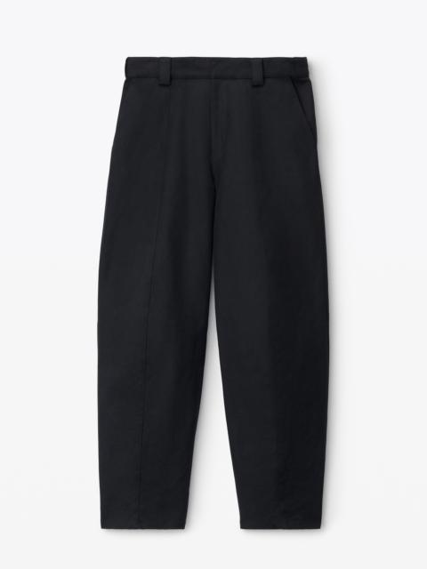 elasticated tailored trouser in twill