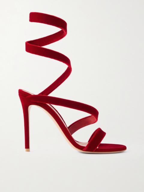 Gianvito Rossi Opera Velvet Sandals