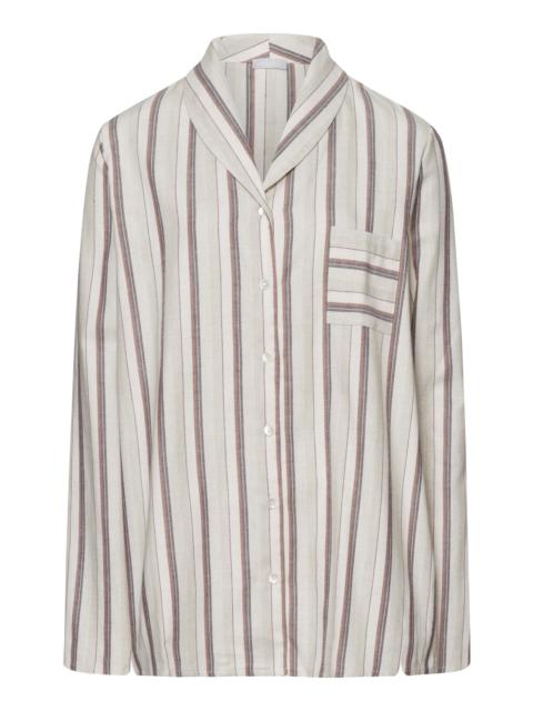 HANRO Loungy Nights Shawl Collar Cotton Shirt