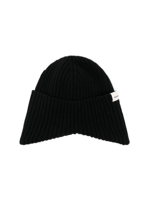 EMPORIO ARMANI ribbed beanie