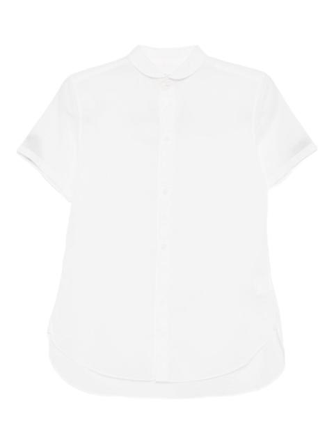 rounded-collar cotton shirt