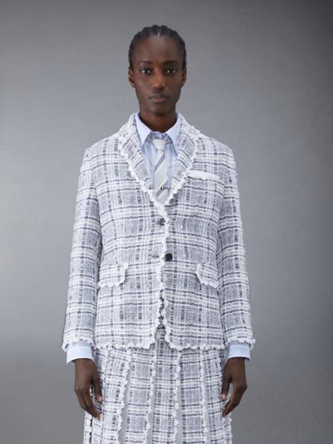 Thom Browne Prince of Wales Chenille Tweed Wave Classic Sport Coat