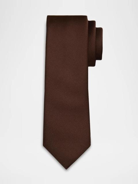 GIORGIO ARMANI Men's Solid Textured Silk Tie
