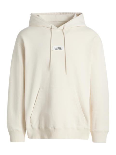 MM6 Maison Margiela Men's Numeric Cotton Hoodie - Ecru