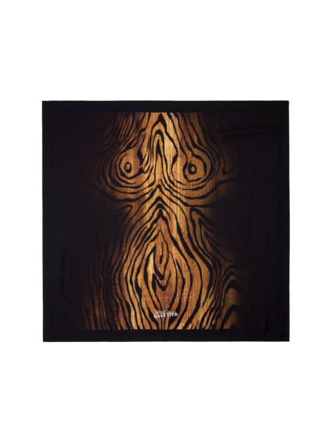 Jean Paul Gaultier Brown & Black 'The Wood' Scarf
