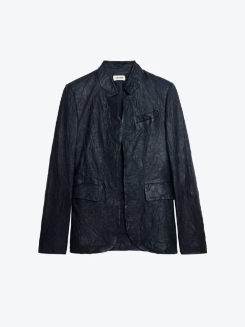 Zadig & Voltaire Very Crinkled Leather Blazer