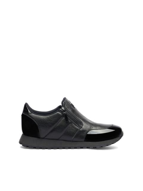 Giuseppe Zanotti Idle Run grained leather zip-up loafers