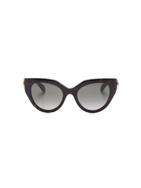 GUCCI logo-plaque cat eye-frame sunglasses