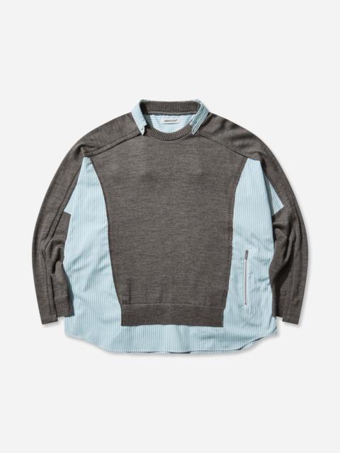 UNDERCOVER Women's Wool and Cotton Sweater Gray / Brown