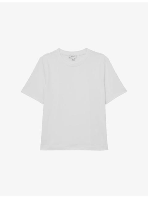REISS Josie Ribbed Stretch-Cotton T-Shirt