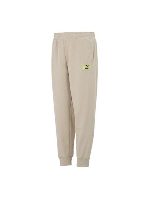 PUMA PUMA Trend Graphic Logo Pants 'Beige' 536088-19