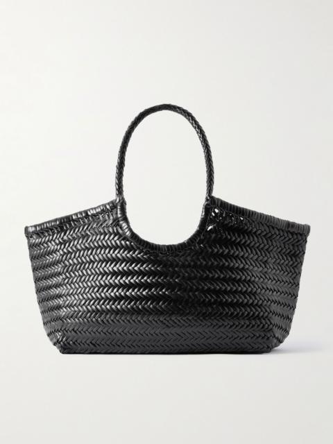 DRAGON DIFFUSION Nantucket large woven leather tote Black