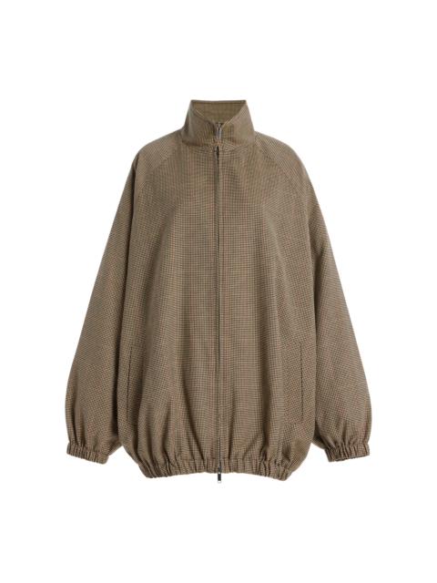 The Frankie Shop Baxter Houndstooth Track Jacket brown