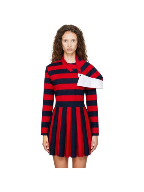 FIDAN NOVRUZOVA Red & Navy Noemie Polo Minidress